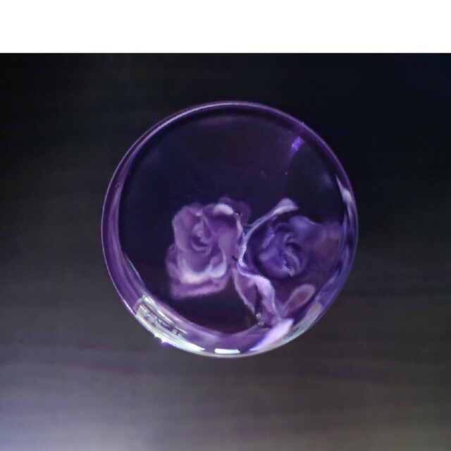水中花シフトノブ　薔薇LEDイルミ　20センチ　紫　デコトラ　旧車　カスタムカー 自動車/バイクの自動車(トラック・バス用品)の商品写真