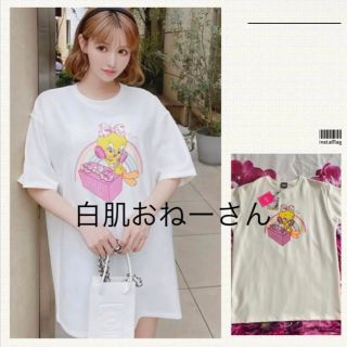 レディー(Rady)のRady♡DJ  Tweety（トゥイーティー）Ｔシャツ♡ホワイト(Tシャツ(半袖/袖なし))