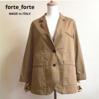 フォルテフォルテ(forte_forte)のforte_forte コットン2Bジャケット(テーラードジャケット)