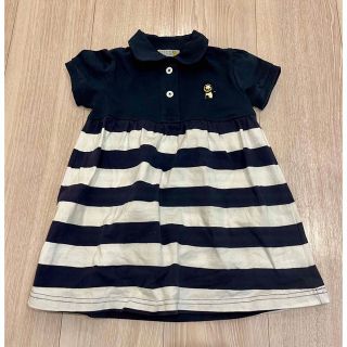 プチバトー(PETIT BATEAU)のバーニーズニューヨーク ★ボーダー ワンピース 80cm 半袖 ライオン(ワンピース)