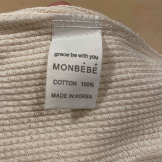 MONBEBE ワッフルロンパース 70 キッズ/ベビー/マタニティのベビー服(~85cm)(ロンパース)の商品写真