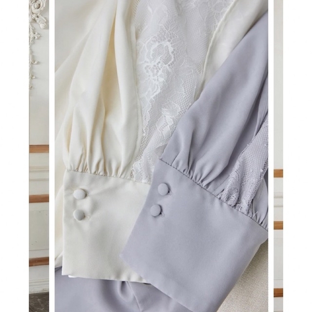 Her lip to - herlipto Lace Sleeve Crepe Long Dressの通販 by Her lip to - herlipto Lace Sleeve Crepe Long Dressの通販 by