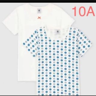 プチバトー(PETIT BATEAU)のプチバトー10a 140☺︎花柄　白Tシャツ　肌着　２枚セット(Tシャツ/カットソー)