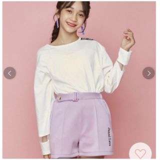 ジェニィ(JENNI)の150cm  ジェニィラブロング丈肩あきロゴテープロンT 新品　上代2530(Tシャツ/カットソー)