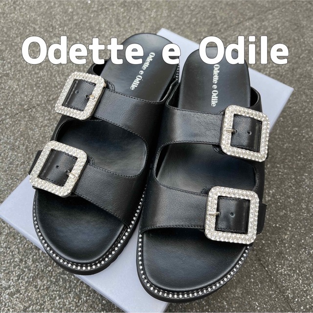 【極美品】Odette e Odile ビジューダブルベルトサンダル