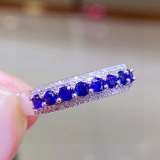 【高級】 ブルーサファイア  リング k18 1.1ct(リング(指輪))