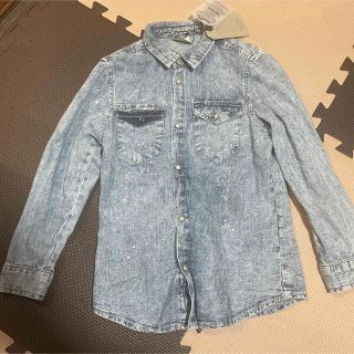 ザラキッズ(ZARA KIDS)の半額以下‼︎新品タグ付　ZARA デニムシャツ(ブラウス)