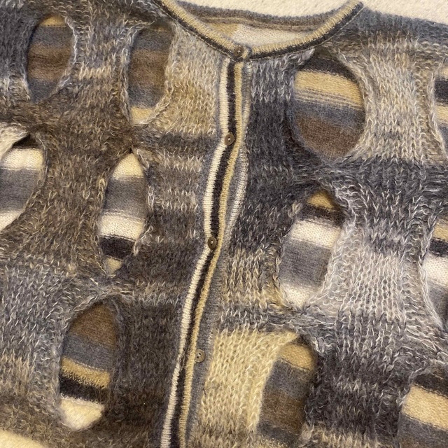 PERVERZE Tie-dyed カットアウト モヘアカーディガン | www.mumstheword.me