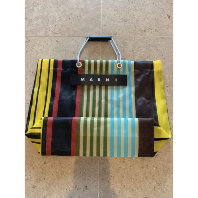 MARNI ストライプバッグマルチイエロー
