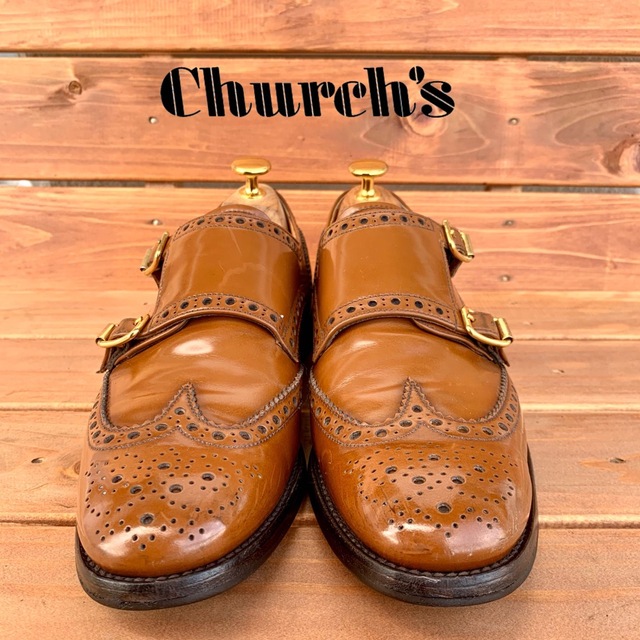 Church's(チャーチ)の英国名門《Church’s》レディースLANA ダブルモンク　ウイングチップ39 レディースの靴/シューズ(ローファー/革靴)の商品写真