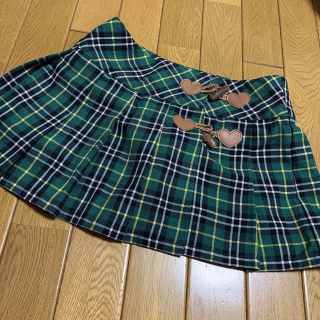 OLLINKARI(オリンカリ)のチェック柄ミニキュロットスカート140 キッズ/ベビー/マタニティのキッズ服女の子用(90cm~)(スカート)の商品写真