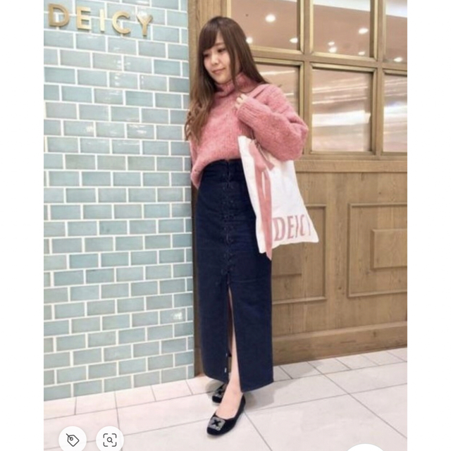 deicy(デイシー)の【DEICY】レースアップデニムロングスカート　サスペンダー レディースのスカート(ロングスカート)の商品写真