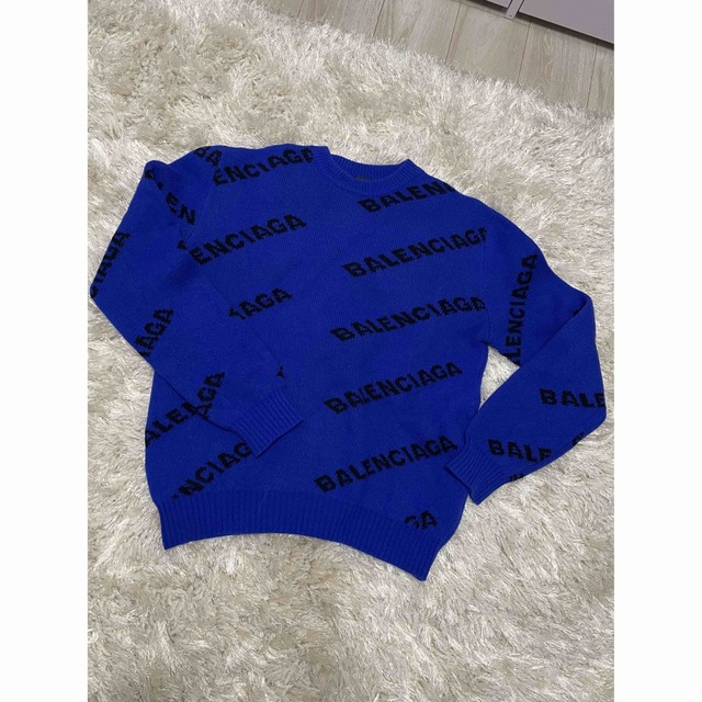 BALENCIAGA バレンシアガ ニット ブルー 【はこぽす対応商品】 www