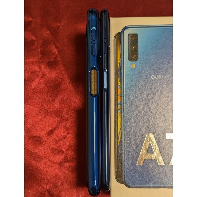 【美品】Galaxy A7 ブルー ＋ おまけ複数 4