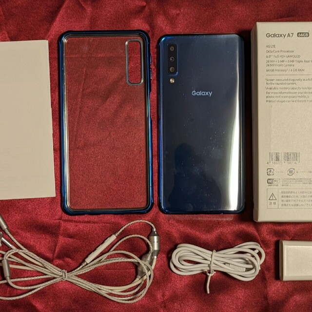 Galaxy - 【美品】Galaxy A7 ブルー + おまけ複数の通販 by エレラ's