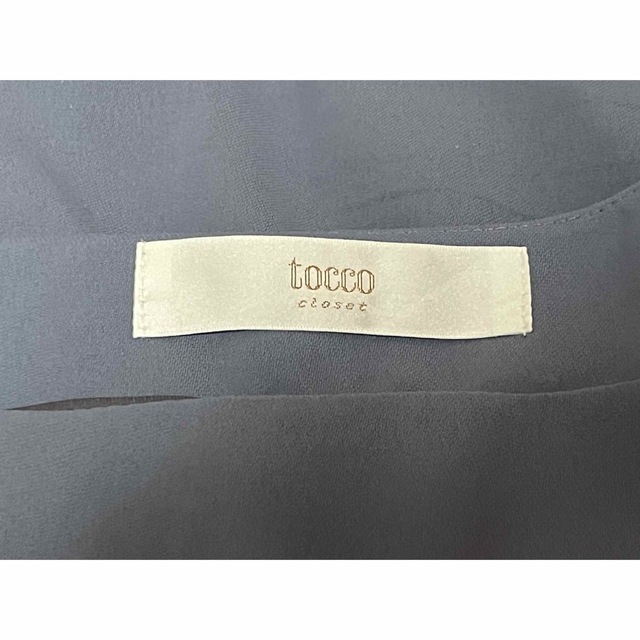 tocco(トッコ)のtocco 肩リボン袖レース上品ワンピース レディースのワンピース(ひざ丈ワンピース)の商品写真
