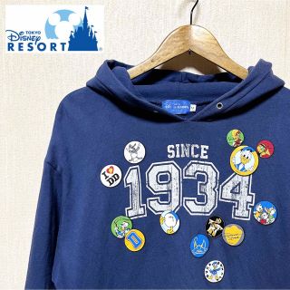 ディズニー(Disney)のDisney ディズニー ドナルド パーカー LLサイズ ネイビー スウェット(パーカー)