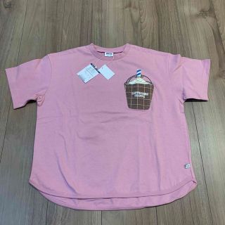 ブリーズ(BREEZE)のBREEZE 新品 140㎝ ピンク ポケットモチーフTシャツ カプチーノ(Tシャツ/カットソー)