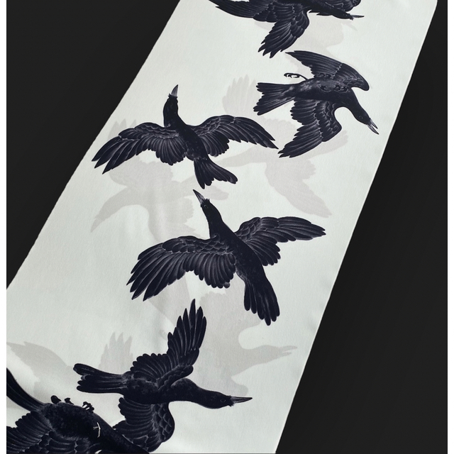新品 洗える長襦袢反物【京都岡重】復刻 八咫烏★東レシルック★羽裏やお洋服にも♪