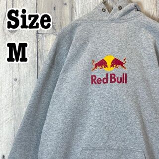 レッドブル(Red Bull)のレッドブル　企業ロゴ　シンプル　海外製　古着　長袖　プルオーバー　パーカー(パーカー)