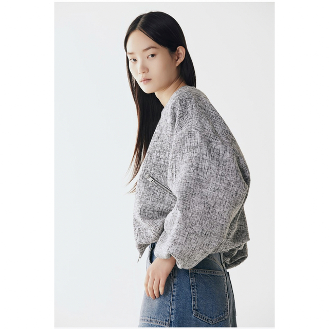 ZARA ストラクチャー　ボンバージャケット　L 4