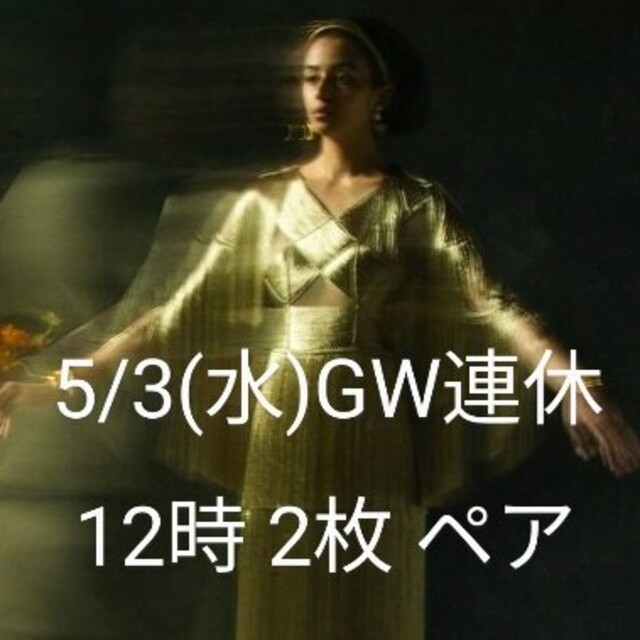 5月3日(水)GW連休 12時 2枚 ディオール展 夢のクチュリエ チケット