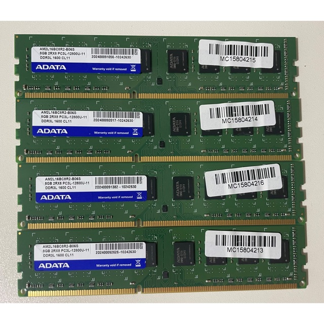 ADATAE DDR3 8GB 4枚
