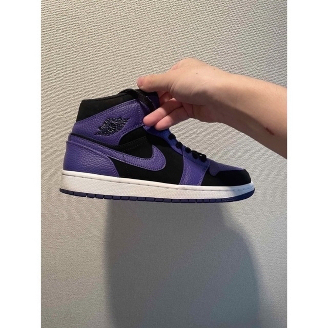 NIKE(ナイキ)のJORDAN 1 MID BLACK DARK CONCORD WHITE メンズの靴/シューズ(スニーカー)の商品写真