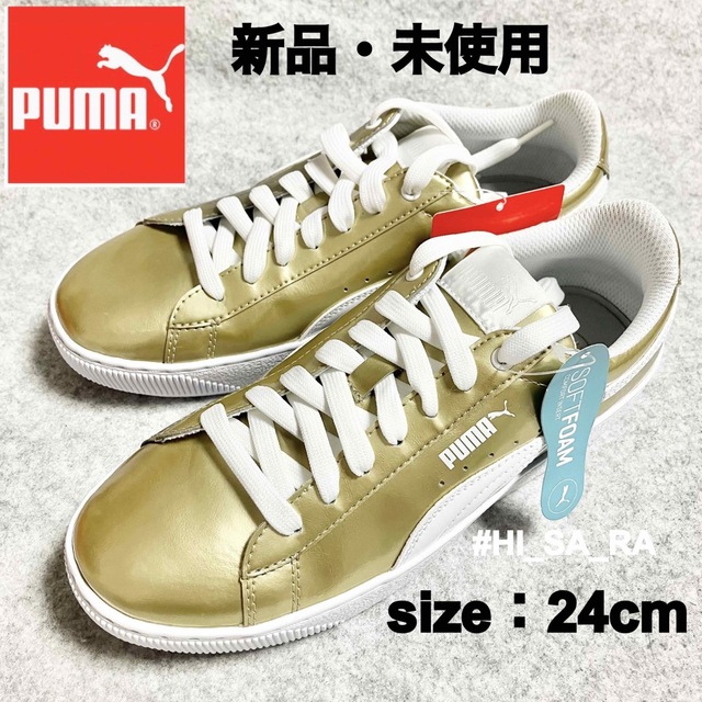 PUMA(プーマ)の未使用　タグ付き　PUMA プーマ　スニーカー　厚底　プラットフォーム　ゴールド レディースの靴/シューズ(スニーカー)の商品写真