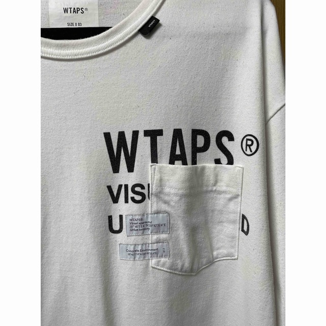 W)taps(ダブルタップス)のWTAPS 211ATDT-CSM17 ロンT ホワイトサイズ03 メンズのトップス(Tシャツ/カットソー(七分/長袖))の商品写真