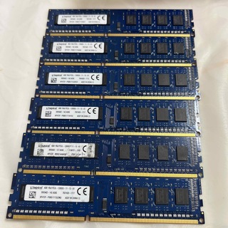 Kingston 4GB 1Rx8 PC3L-12800U 6枚セット(PCパーツ)