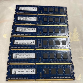 ② Kingston 4GB 1Rx8 PC3L-12800U 6枚セット(PCパーツ)