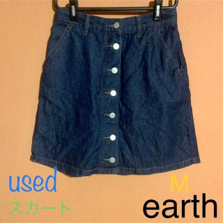 アースミュージックアンドエコロジー(earth music & ecology)のearth デニム　ミニスカート(ミニスカート)