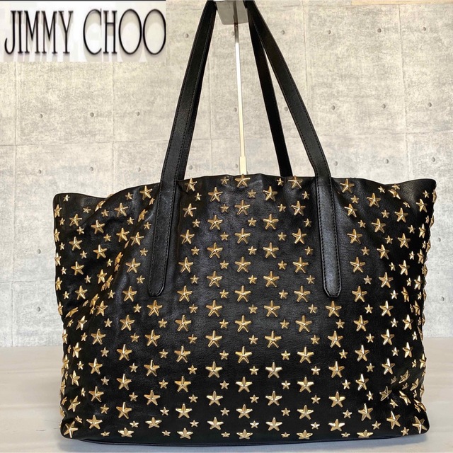 日本代理店正規品 【極美品】JIMMY CHOO PIMLICO ゴールドスタッズ