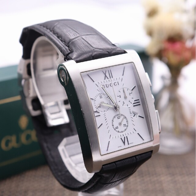 正規品【新品電池】GUCCI 8600M/クロノグラフ 動作品 chrono