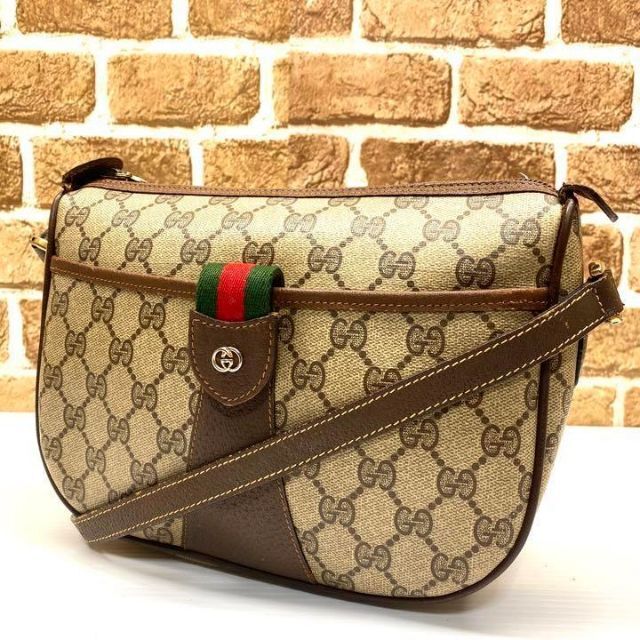 OLD GUCCI シェリーライン PVC ショルダーバッグ 5161-
