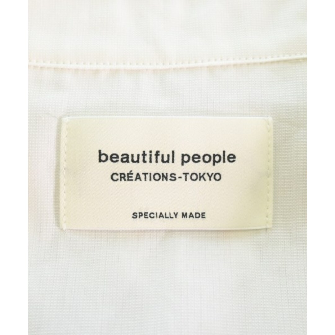 beautiful people カジュアルシャツ 38(M位) 白x紫x黒等