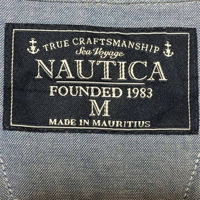 NAUTICA(ノーティカ)の【人気デザイン】ノーティカ☆長袖カジュアルシャツ　サックスブルー　M C26 メンズのトップス(シャツ)の商品写真