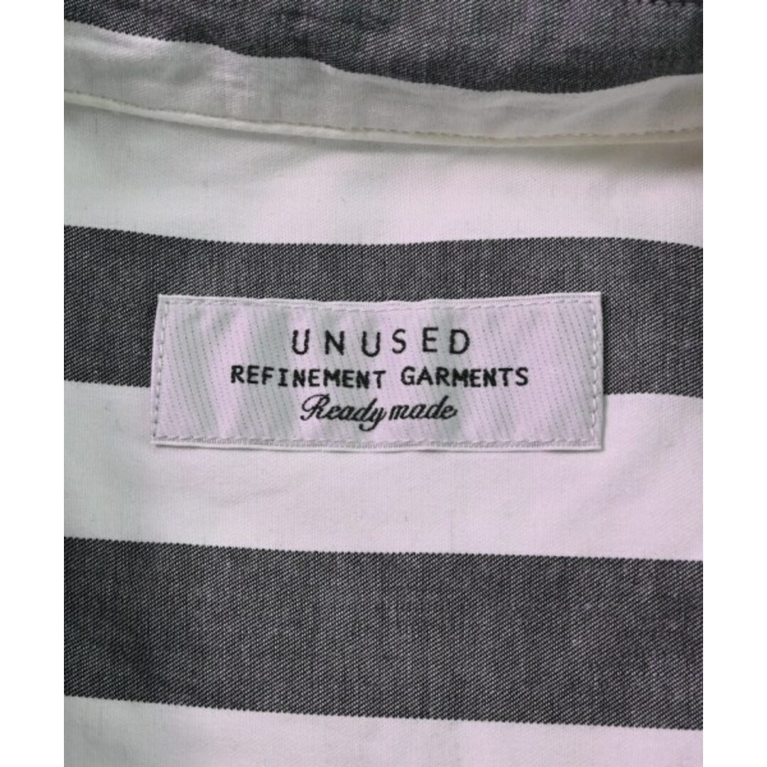 UNUSED(アンユーズド)のUNUSED アンユーズド カジュアルシャツ 2(M位) 黒x白(ストライプ) 【古着】【中古】 メンズのトップス(シャツ)の商品写真