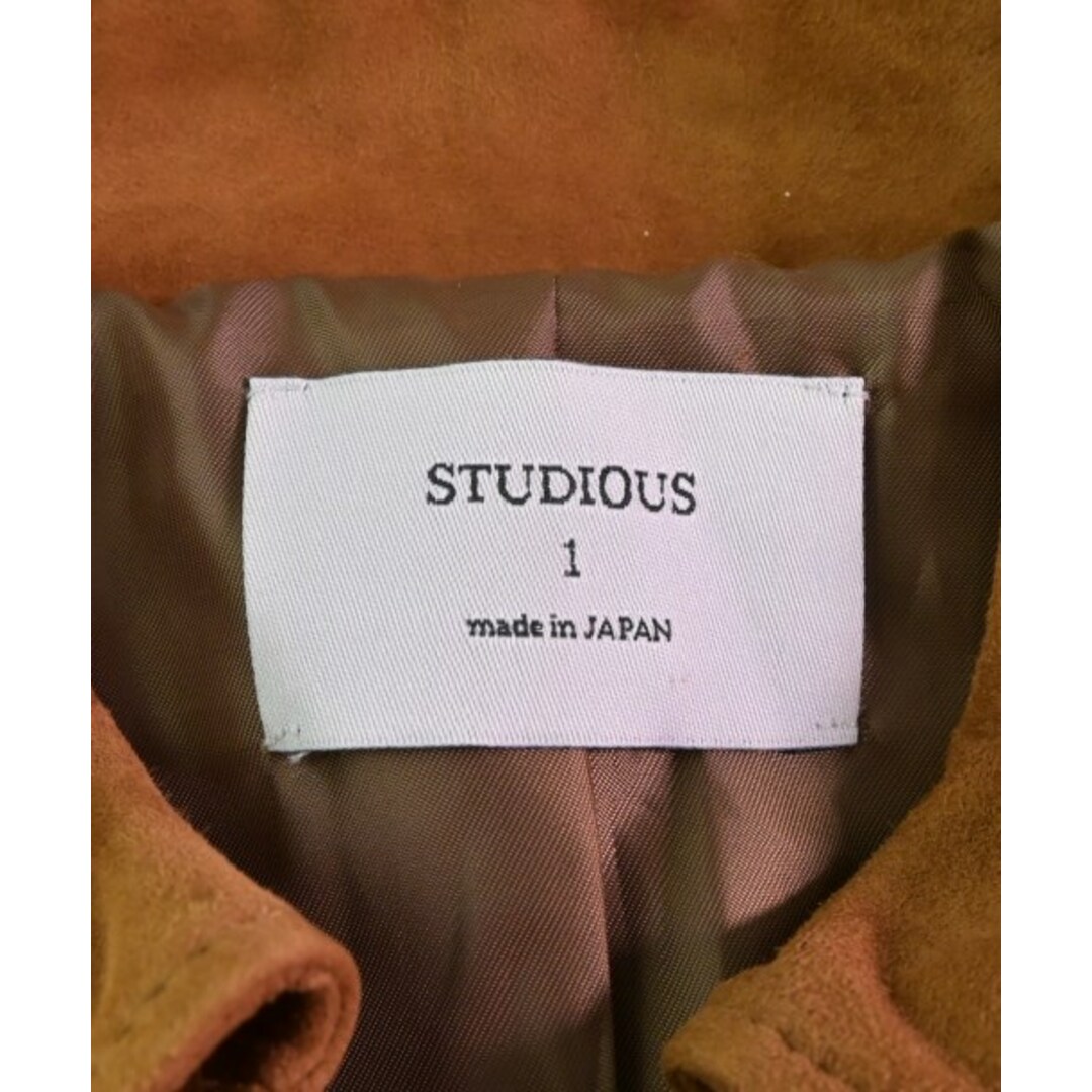 STUDIOUS(ステュディオス)のSTUDIOUS ステュディオス ライダース 1(S位) 茶 【古着】【中古】 レディースのジャケット/アウター(ライダースジャケット)の商品写真