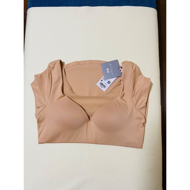 UNIQLO(ユニクロ)のユニクロ　エアリズムコットンブラTシャツ　マメクロゴウチ　レディースインナー肌着 レディースのトップス(Tシャツ(長袖/七分))の商品写真