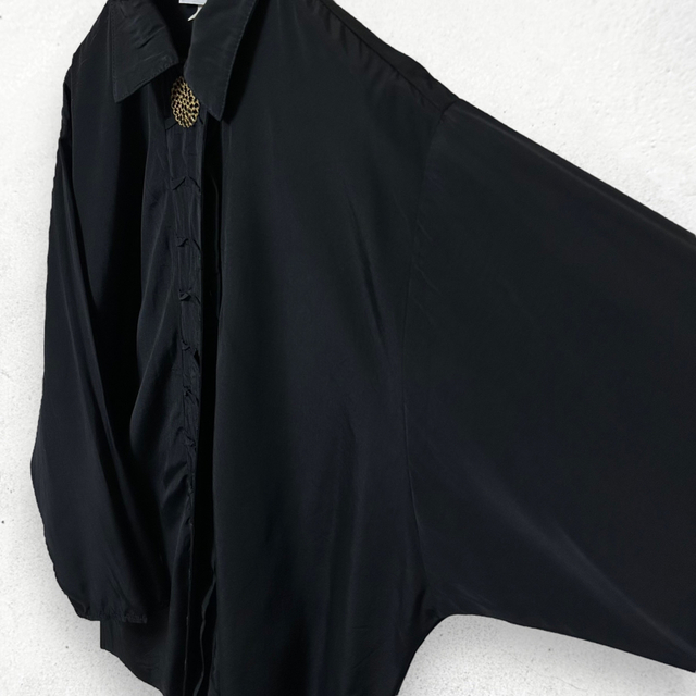 デザインシャツ ドルマンスウィーブ ブラック USA製 レトロ チャイナ