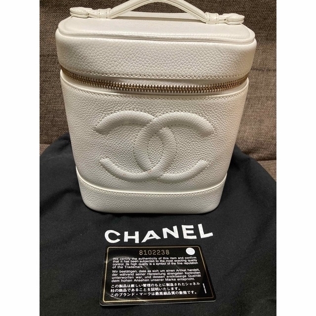 シャネル　CHANEL バニティ　ホワイト　希少レディース