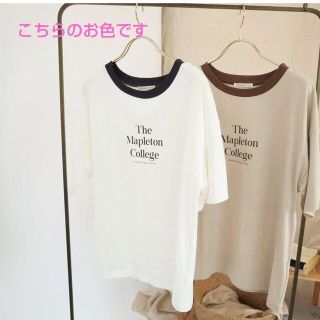 シマムラ(しまむら)のしまむら teraemu リンガーT  ホワイト L(Tシャツ(半袖/袖なし))