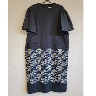 ミナペルホネン following day リネンワンピースドレス 40-