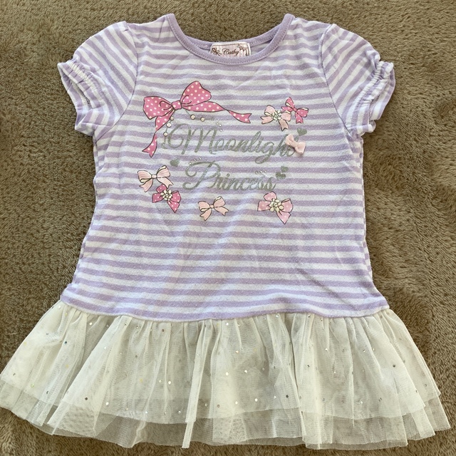 motherways(マザウェイズ)のレース半袖&長袖　2枚セット110 キッズ/ベビー/マタニティのキッズ服女の子用(90cm~)(Tシャツ/カットソー)の商品写真