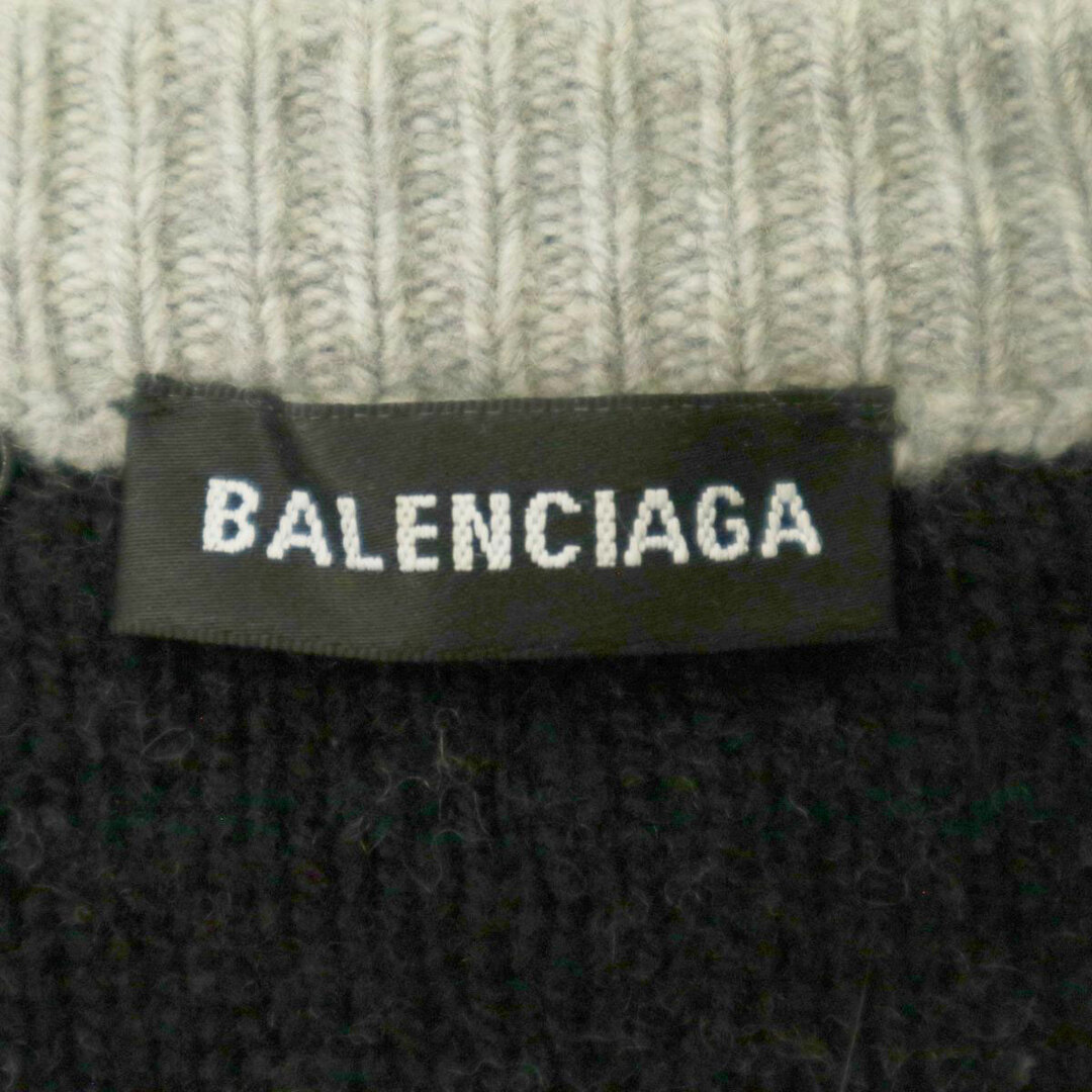 バレンシアガ ロゴ ニット セーター 534418 メンズ グレー BALENCIAGA