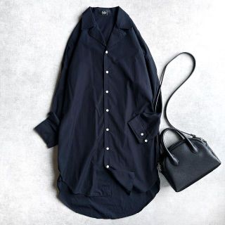 ザリラクス(THE RERACS)の美品▲THE RERACS //ロングシャツ▲ネイビー▲オープンカラー▲紺(シャツ/ブラウス(長袖/七分))