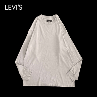 リーバイス(Levi's)の【LEVI'S】ロンt 長袖Tシャツ ベージュ プレーン L リーバイス 古着(Tシャツ/カットソー(七分/長袖))