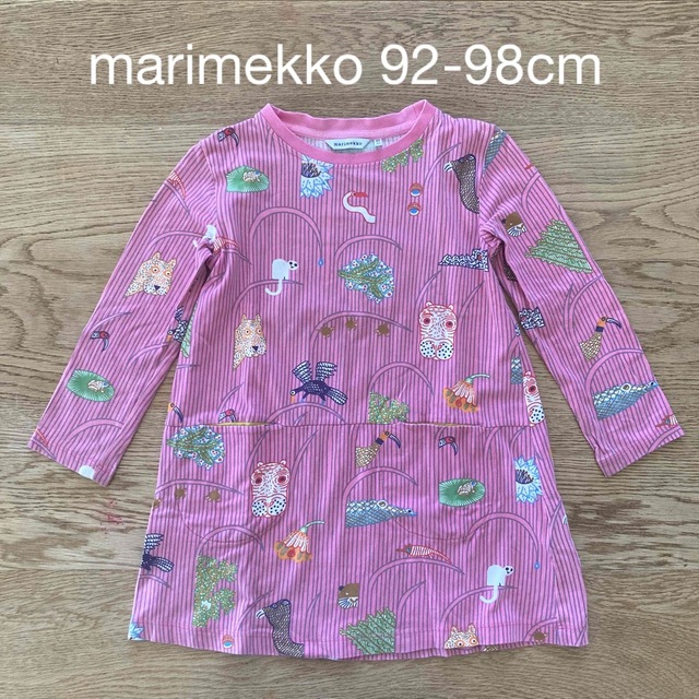 marimekko(マリメッコ)のmarimekko 92-98 長袖ワンピース【中古品】 キッズ/ベビー/マタニティのキッズ服女の子用(90cm~)(ワンピース)の商品写真